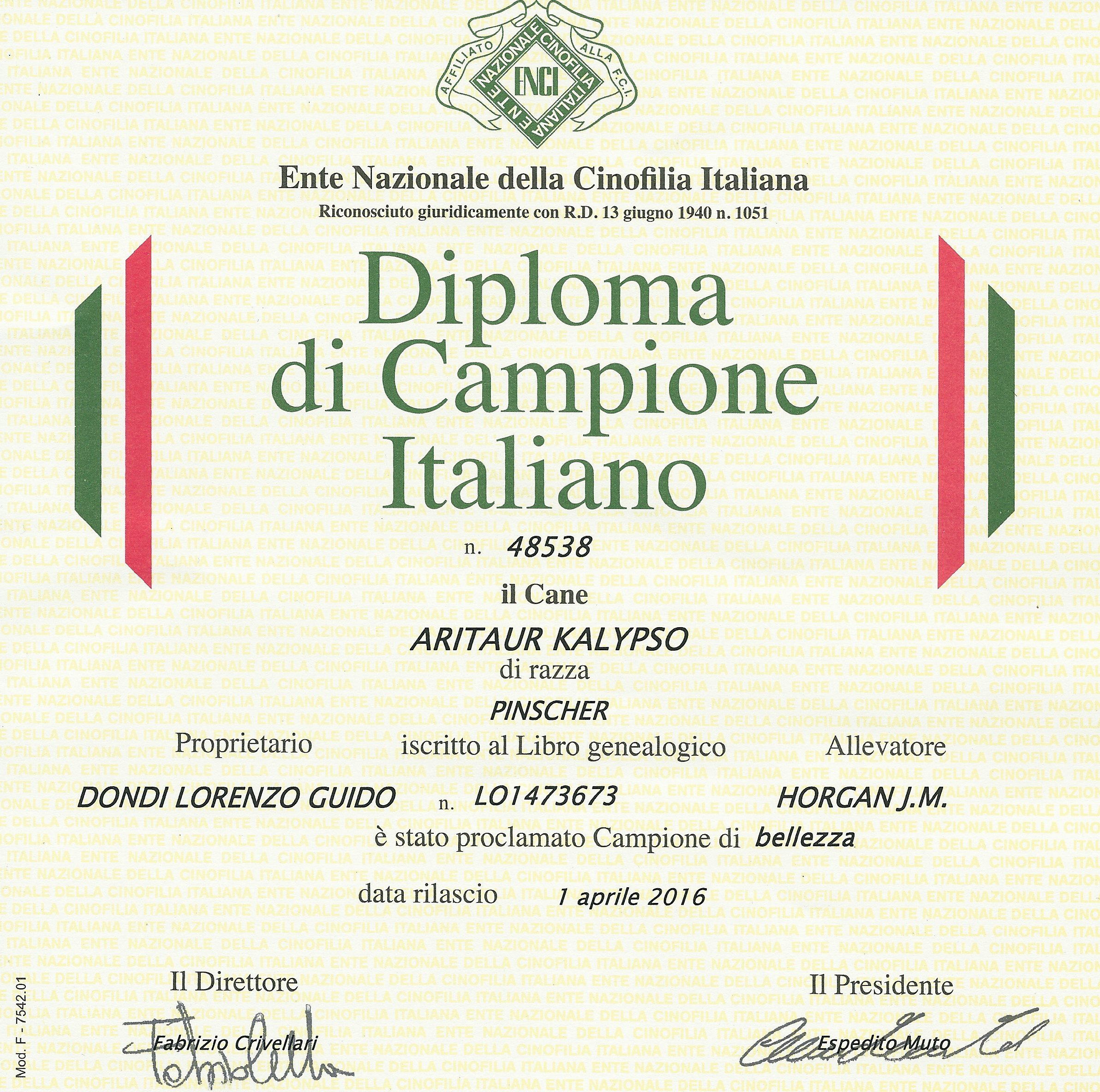 Campionessa italiana 2016